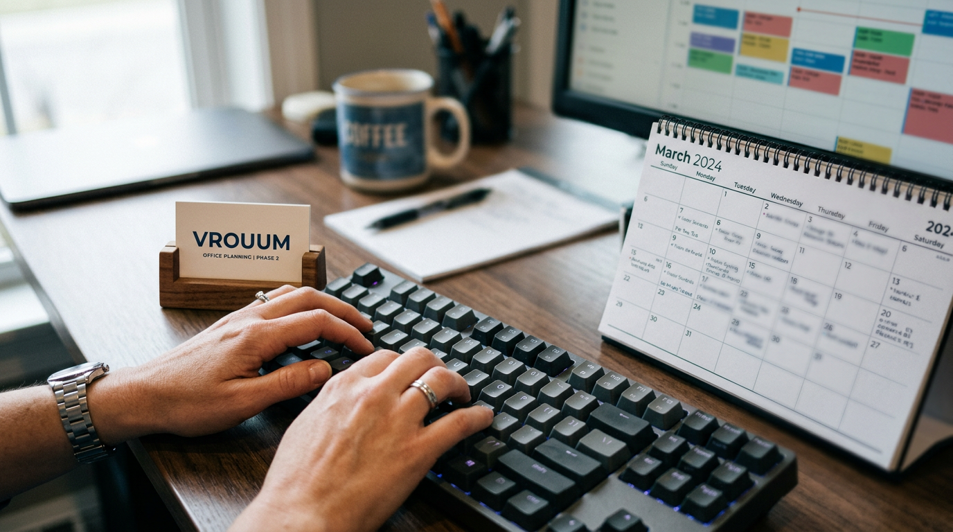 Aperçu planning : agenda et poste de travail Vrouum