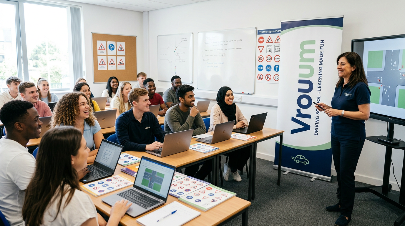 Élèves en formation, salle de code Vrouum